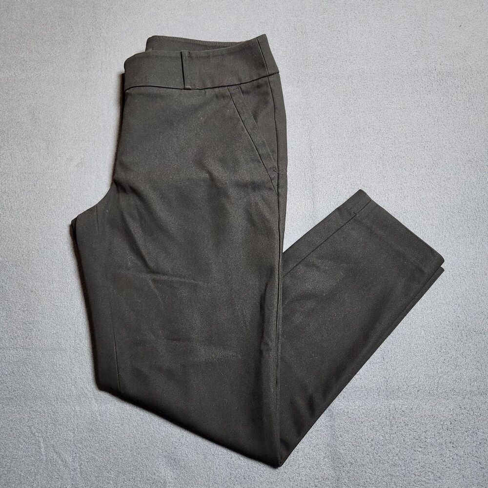 Ann Taylor LOFT Dress Pants Women 6 Black Mid Rise Julie Skinny